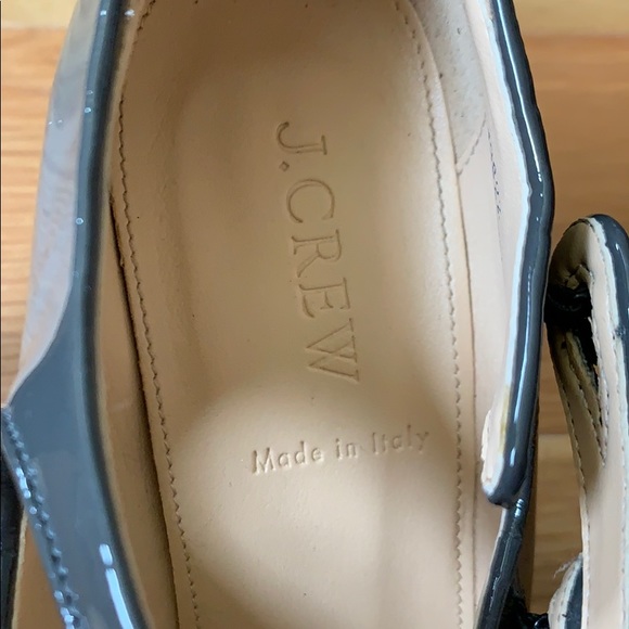 J. Crew 8.5 Gray Patent Leather Mary Jane Heels - Picture 4 of 14